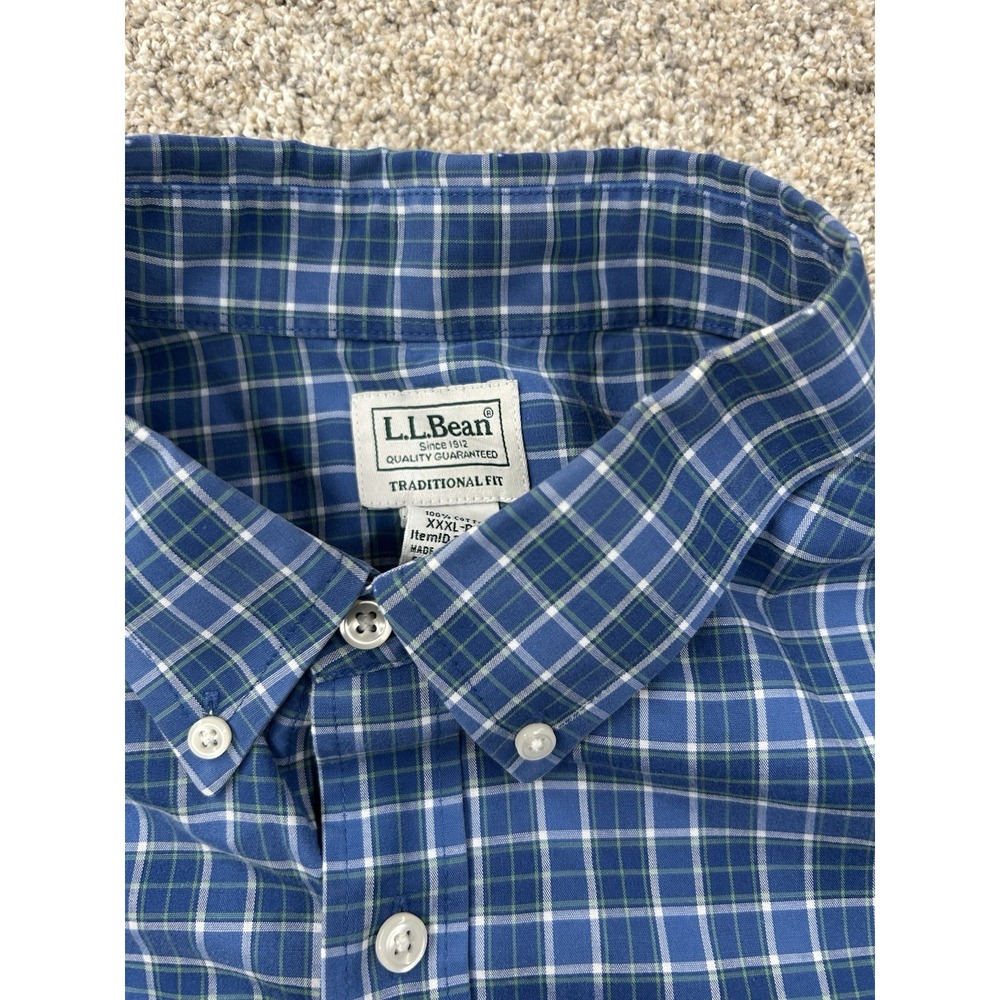 LL BEAN Long Sleeve Shirt Button Down Cotton Traditional Fit RN288292 Mens 3XL